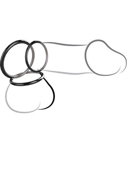 C-RINGZ - Set 3 Anelli Nero